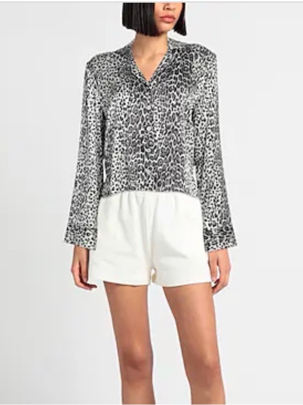 NWT Stella Mccartney Women Silk Leopard Print Shirt reg $559